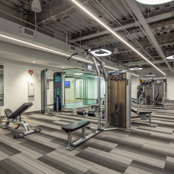 Weight machines in the Zeller owned Commerce Plaza office building located in Oak Brook, IL.